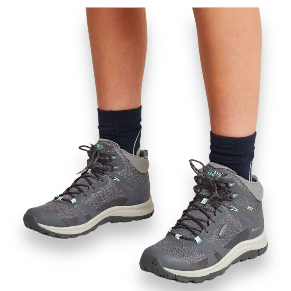 KEEN Terradora II Waterproof Hiking Trail Boots Women's 9‎ Grey Magnet 1022353